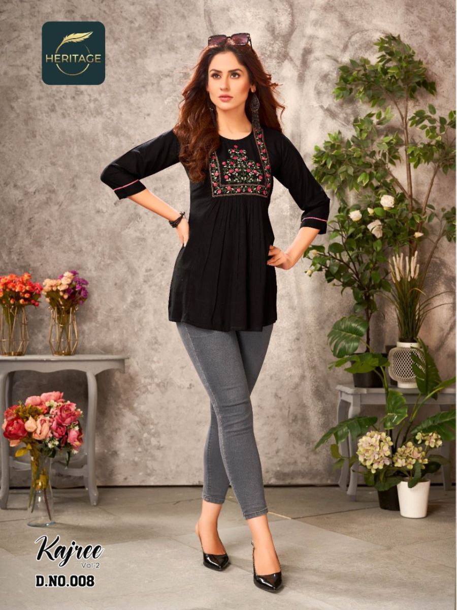 HERITAGE-KAJREE-VOL-2-DESIGNER-RAYON-SLUB-SHORT-KURTIS-12