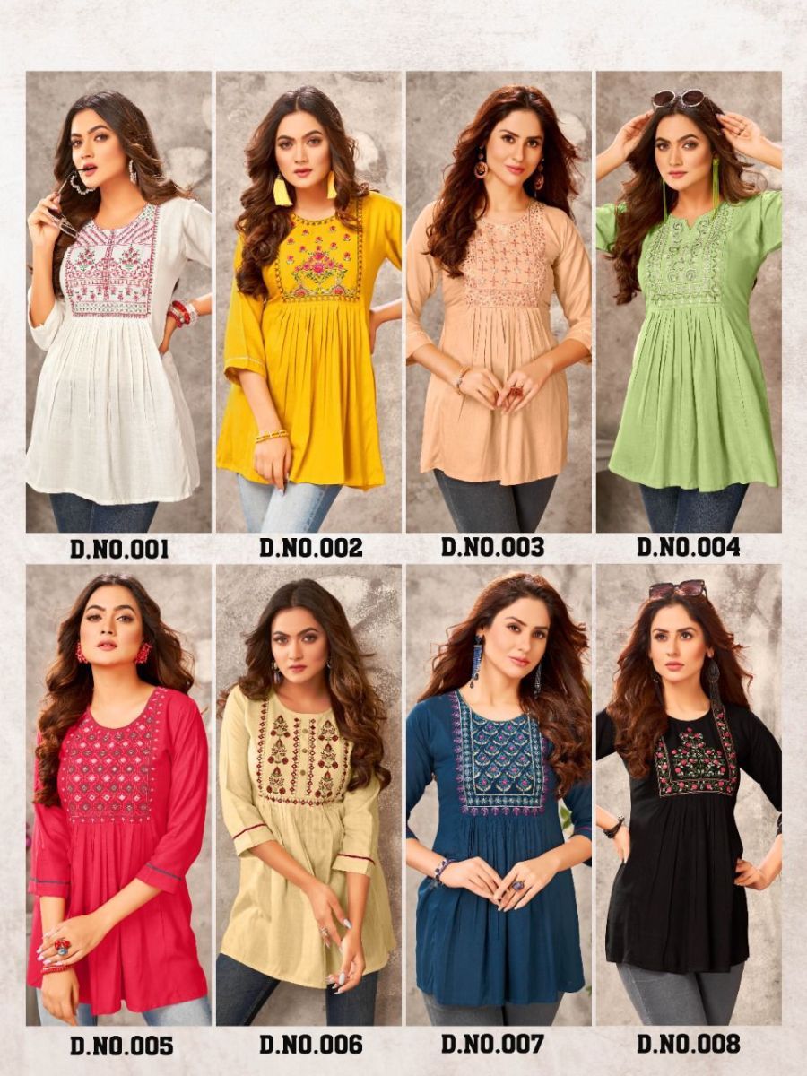 HERITAGE-KAJREE-VOL-2-DESIGNER-RAYON-SLUB-SHORT-KURTIS-14
