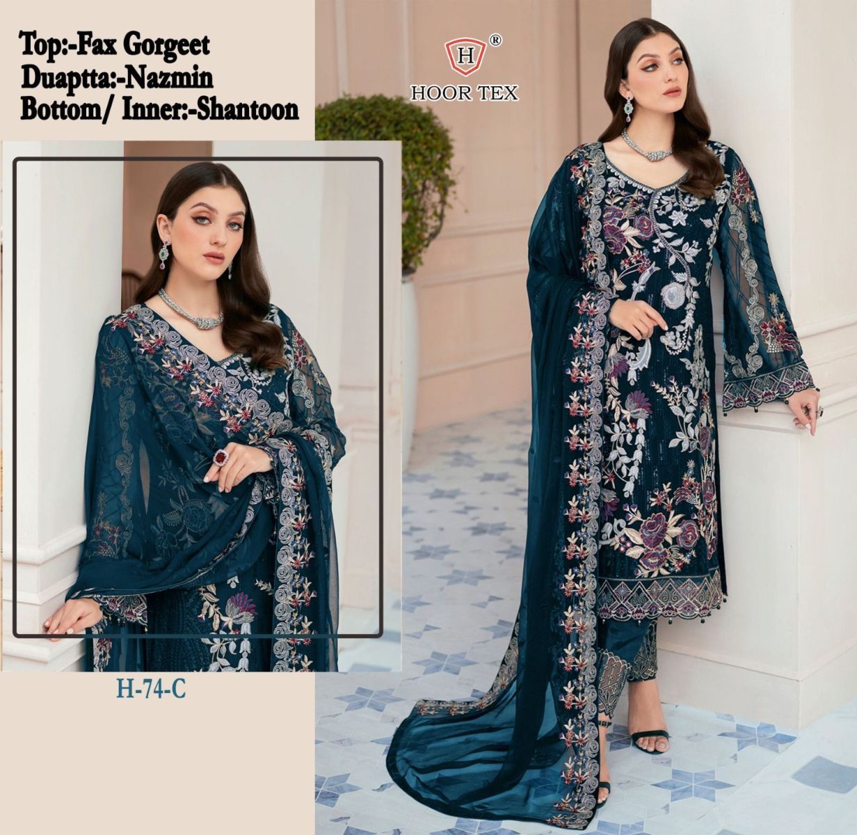 HOOR-TEX-H-74-FOUX-GEORGETTE-SALWAR-KAMEEZ-WHOLESALER-SURAT-3