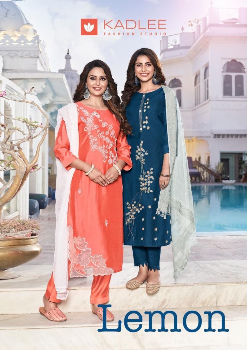 KADLEE-LEMON-TOP-BOTTOM-WITH-DUPATTA-WHOLESALER-SURAT-1