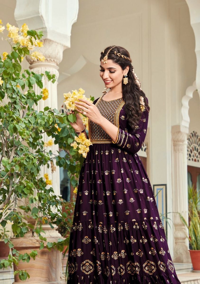 KAJAL-STYLE-COLORBAR-VOL-8-GOWN-STYLE-KURTIS-AT-SURAT-11