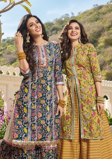 KAJAL-STYLE-ELIZA-VOL-1-COTTON-KURTI-WITH-SHARARA-MANUFACTURER-9