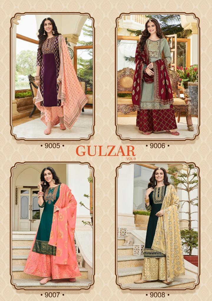 KAJAL-STYLE-GULZAR-VOL-9-RAYON-KURTI-SHARARA-WITH-DUPATTA-LATEST-CATALOGUE-12