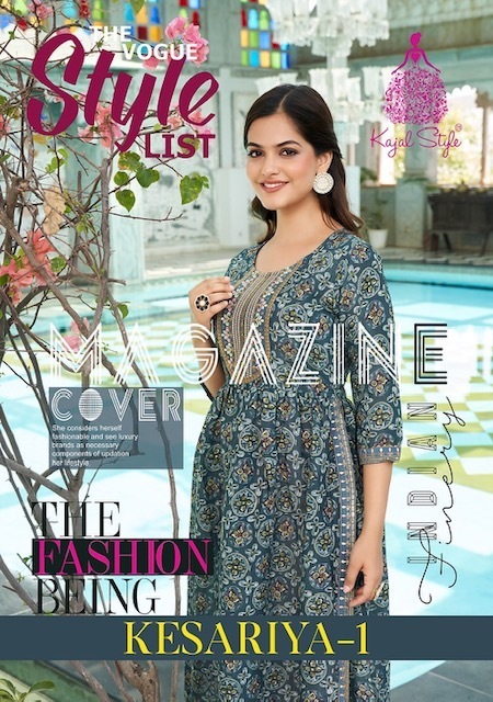 KAJAL-STYLE-KESARIYA-VOL-1-CHANDERI-PRINT-EMBROIDERY-KURTIS-ONLINE-SUPPLIER-1
