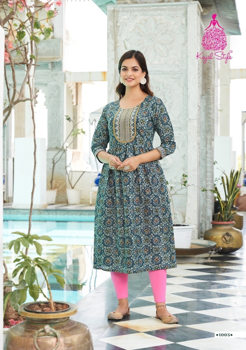 KAJAL-STYLE-KESARIYA-VOL-1-CHANDERI-PRINT-EMBROIDERY-KURTIS-ONLINE-SUPPLIER-4
