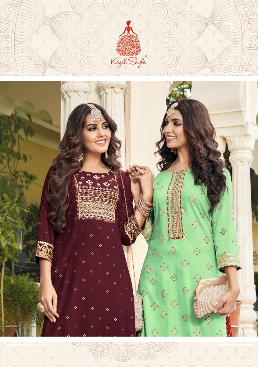 KAJAL-STYLE-LABEL-VOL-10-RAYON-EMBROIDERY-KURTI-WITH-PANT-LATEST-CATALOGUE-4
