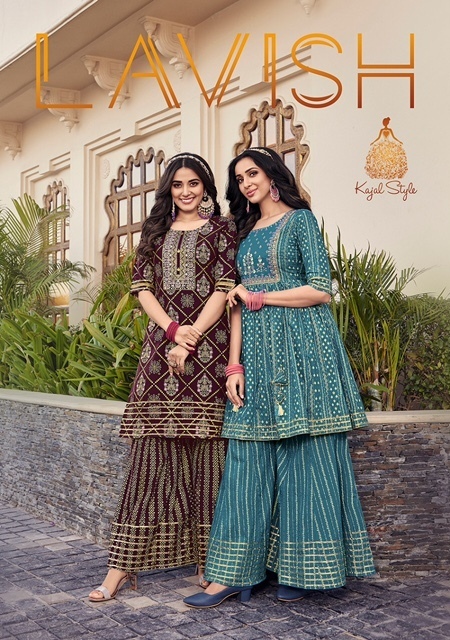 KAJAL-STYLE-LAVISH-VOL-1-COTTON-KURTI-WITH-SHARARA-LATEST-COLLECTION-2