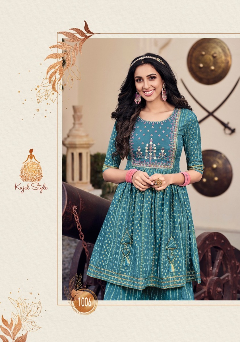 KAJAL-STYLE-LAVISH-VOL-1-COTTON-KURTI-WITH-SHARARA-LATEST-COLLECTION-8