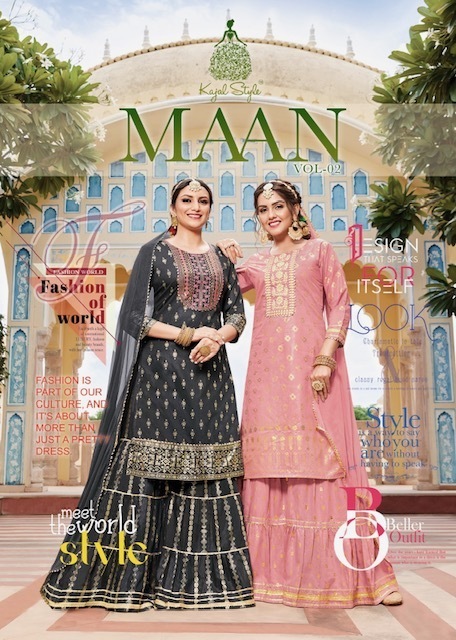 KAJAL-STYLE-MAAN-VOL-2-KURTI-PANT-WITH-DUPATTA-WHOLESALER-SURAT-1