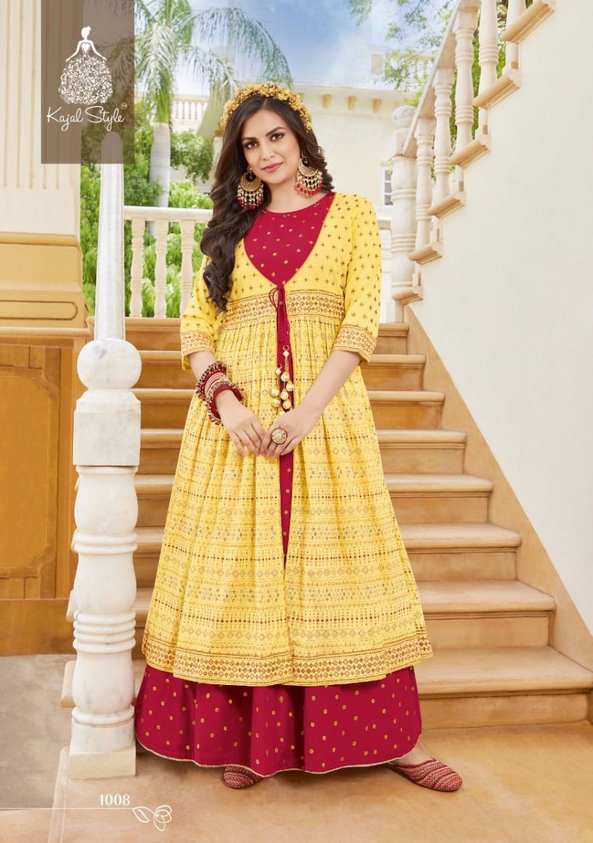 1_KAJAL-STYLE-SRUG-VOL-1-GOWN-STYLE-KURTI-WITH-SRUG-AT-SURAT-SUPPLIER-7