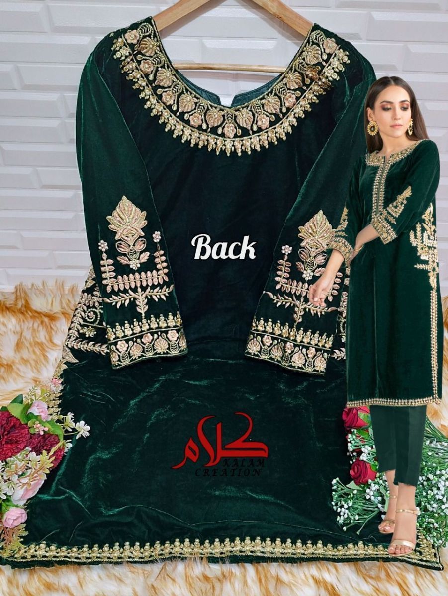KALAM-CREATION-1115-GREEN-READYMADE-VELVET-TUNIC-2