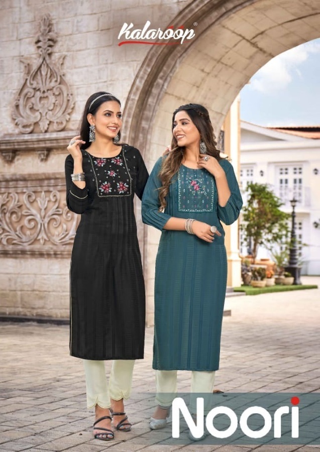 KALAROOP-NOORI-RAYON-EMBROIDER-KURTIS-MANUFACTURER-SURAT-1