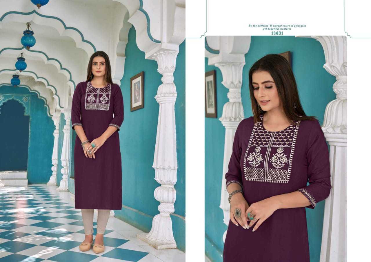 KALAROOP-SEAGULL-VOL-4-REYON-EMBROIDERY-KURTIS-WHOLESALER-SURAT-2