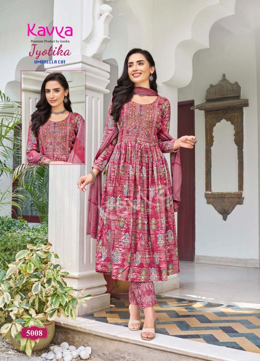 KAVYA-JYOTIKA-VOL-5-UMBRELLA-CUT-KURTIS-4