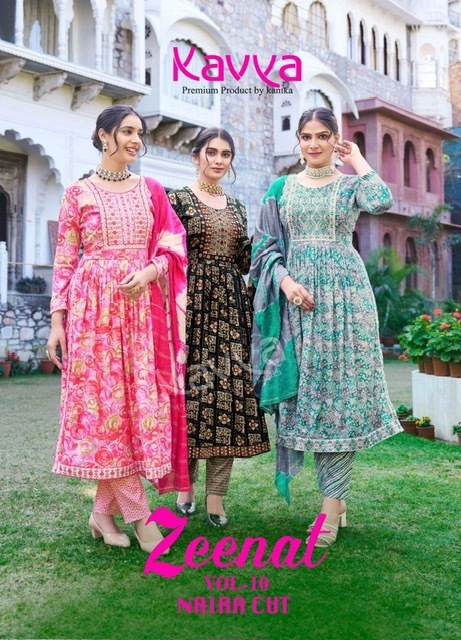 KAVYA-ZEENAT-VOL-10-READYMADE-NYRA-CUT-KURTIS-WHOLESALER-IN-SURAT-1