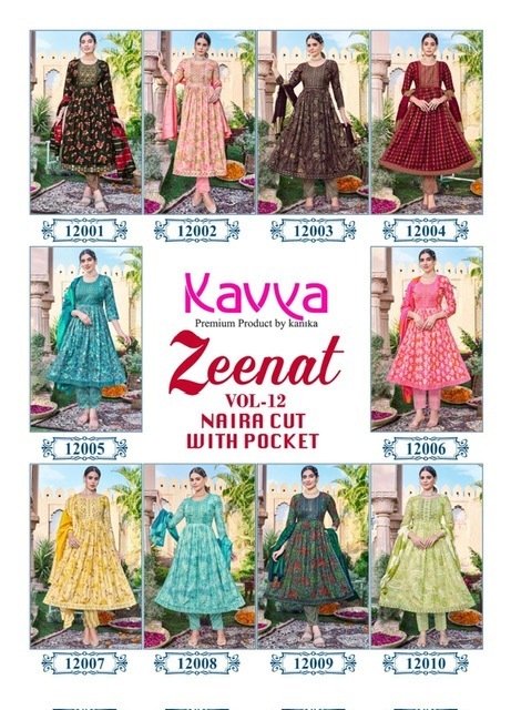 KAVYA-ZEENAT-VOL-12-READYMADE-NYRA-CUT-KURTI-CATALOGUE-WHOLESALER-IN-SURAT-1