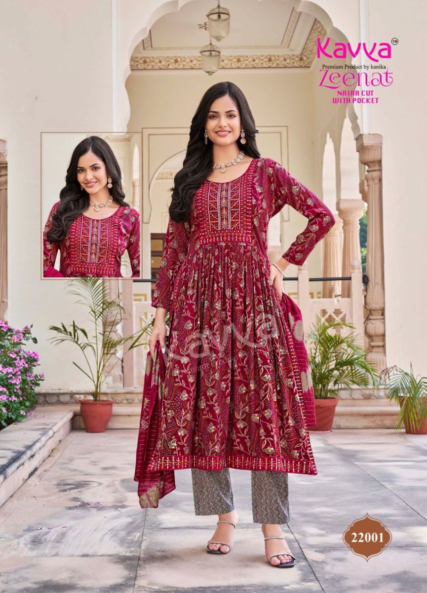 KAVYA-ZEENAT-VOL-22-PRINTED-NYRA-CUT-READYMADE-KURTI-SUPPLIER-5