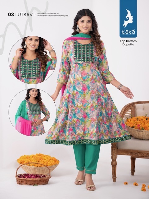 KAYA-KURTI-UTSAV-TOP-BOTTOM-WITH-DUPATTA-CATALOGUE-WHOLESALER-IN-SURAT-4