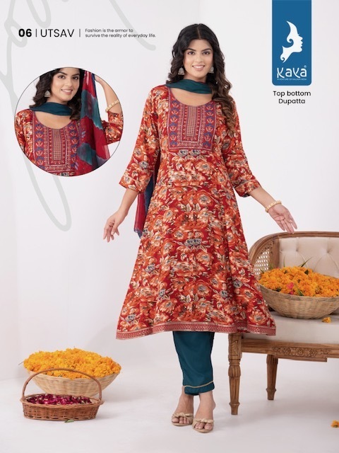 KAYA-KURTI-UTSAV-TOP-BOTTOM-WITH-DUPATTA-CATALOGUE-WHOLESALER-IN-SURAT-8
