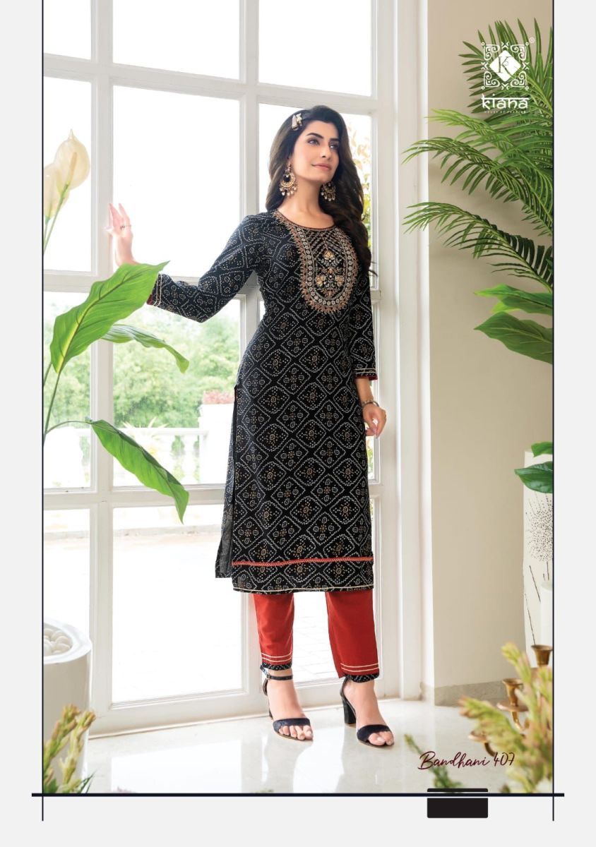 KIANA-BANDHANI-VOL-4-REYON-BANDHEJ-KURTI-WITH-PANT-WHOLESALER-SURAT-8