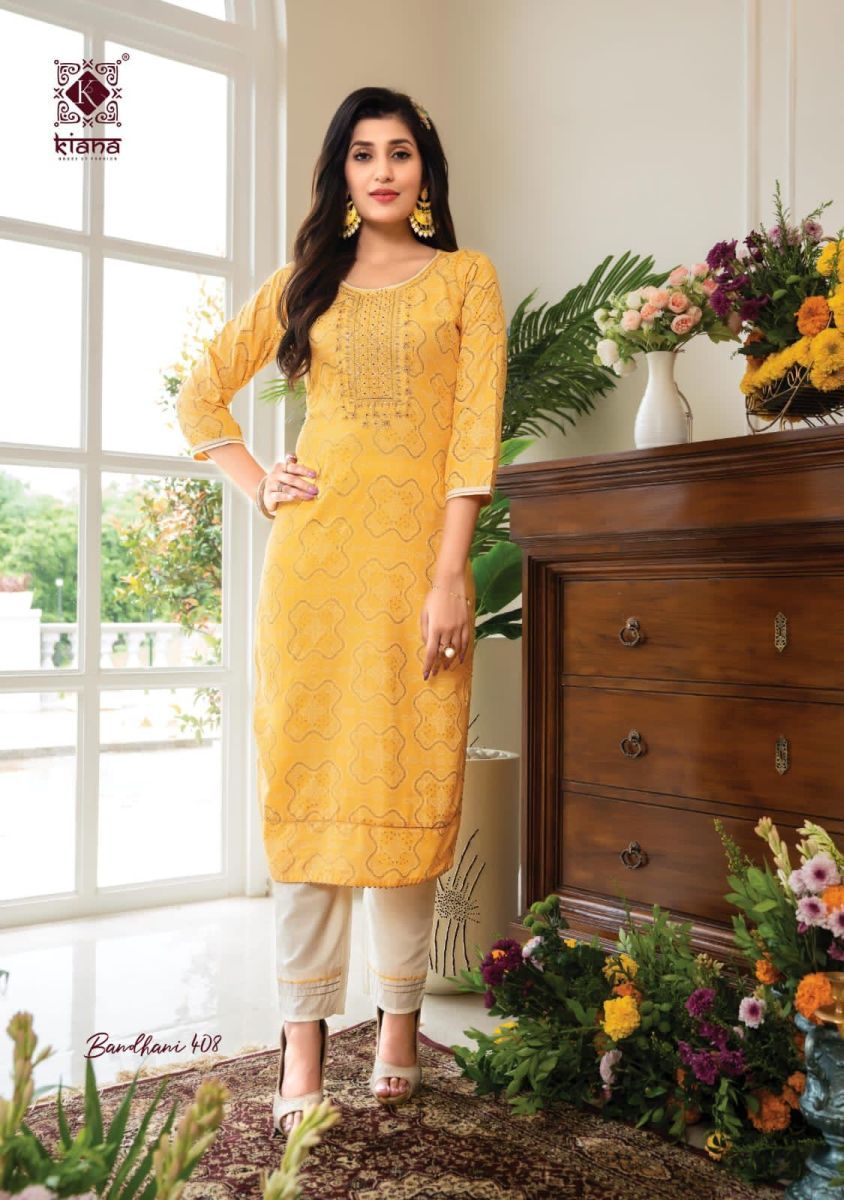 KIANA-BANDHANI-VOL-4-REYON-BANDHEJ-KURTI-WITH-PANT-WHOLESALER-SURAT-9