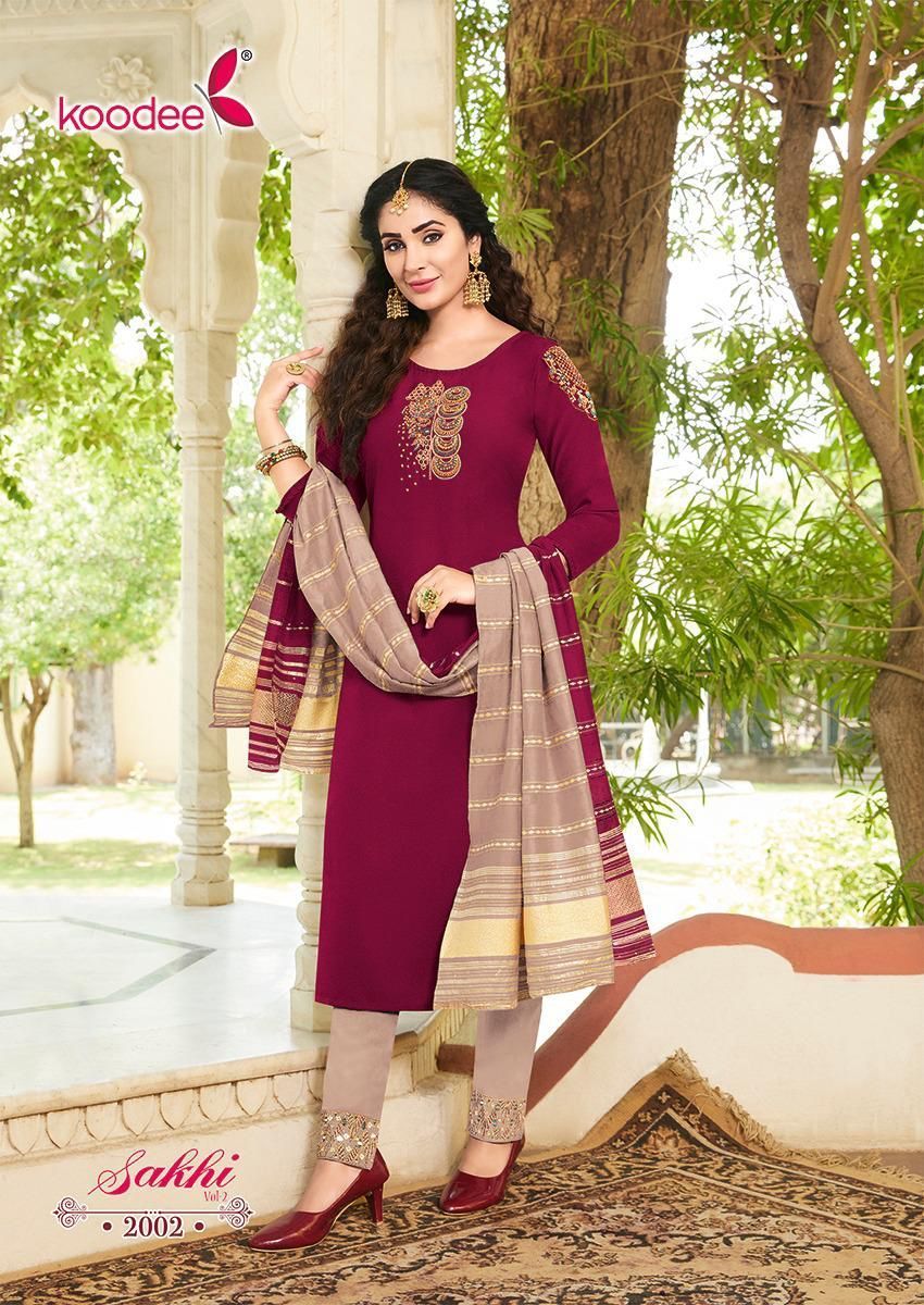 KOODEE-SAKHI-VOL-2-LATEST-KURTI-PANT-WITH-DUPATTA-WHOLESALER-SURAT-2