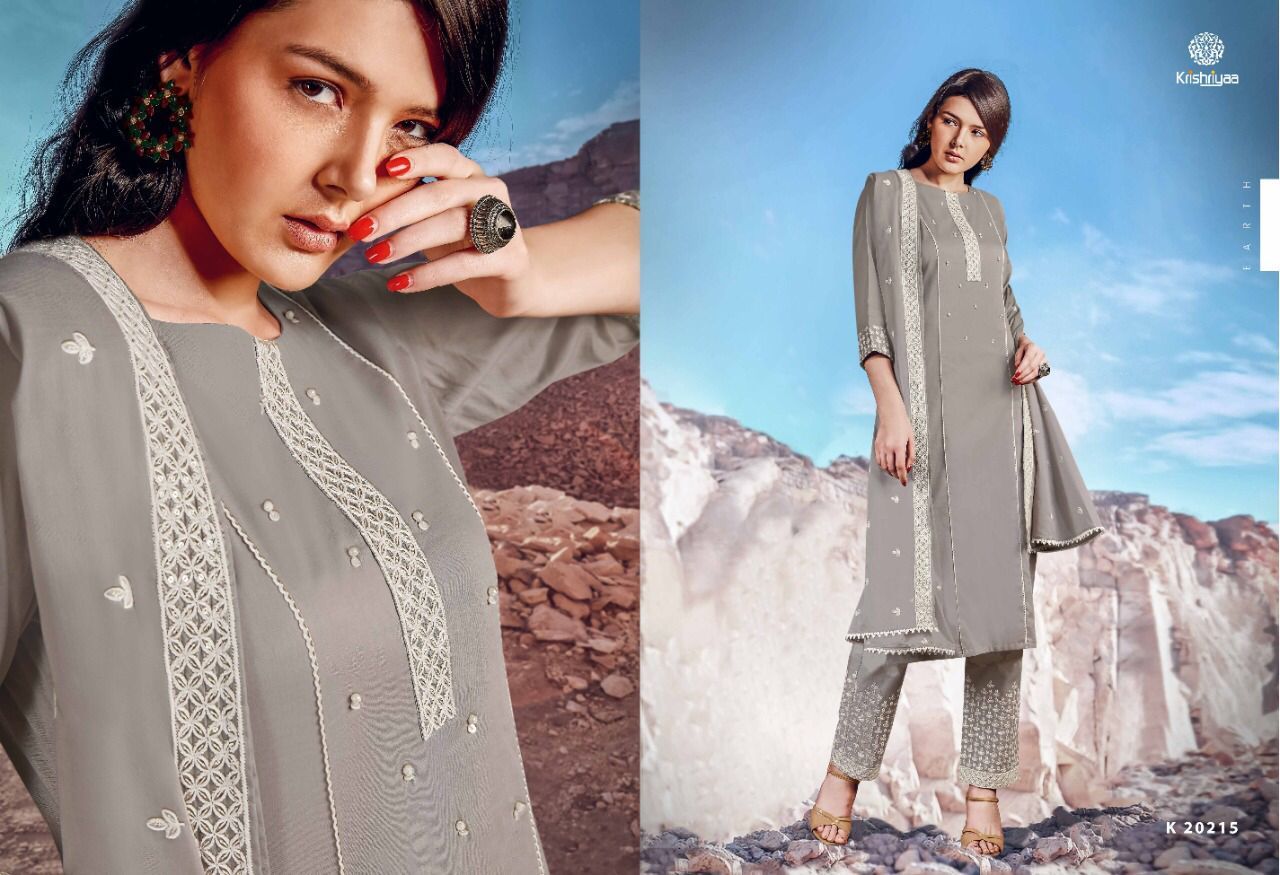 KRISHRIYAA-EARTH-KURTIS-PANT-WITH-DUPATTA-LATEST-CATALOGUE-4