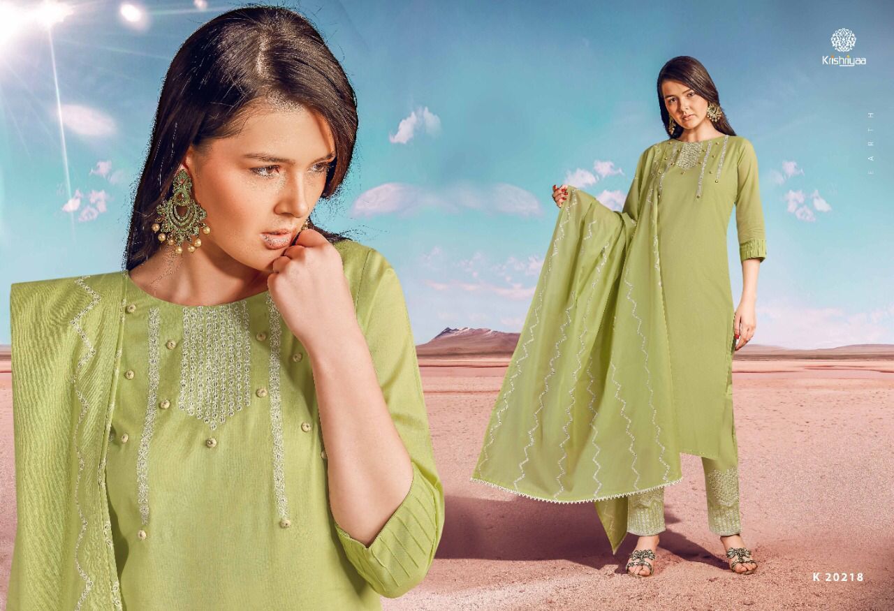 KRISHRIYAA-EARTH-KURTIS-PANT-WITH-DUPATTA-LATEST-CATALOGUE-5
