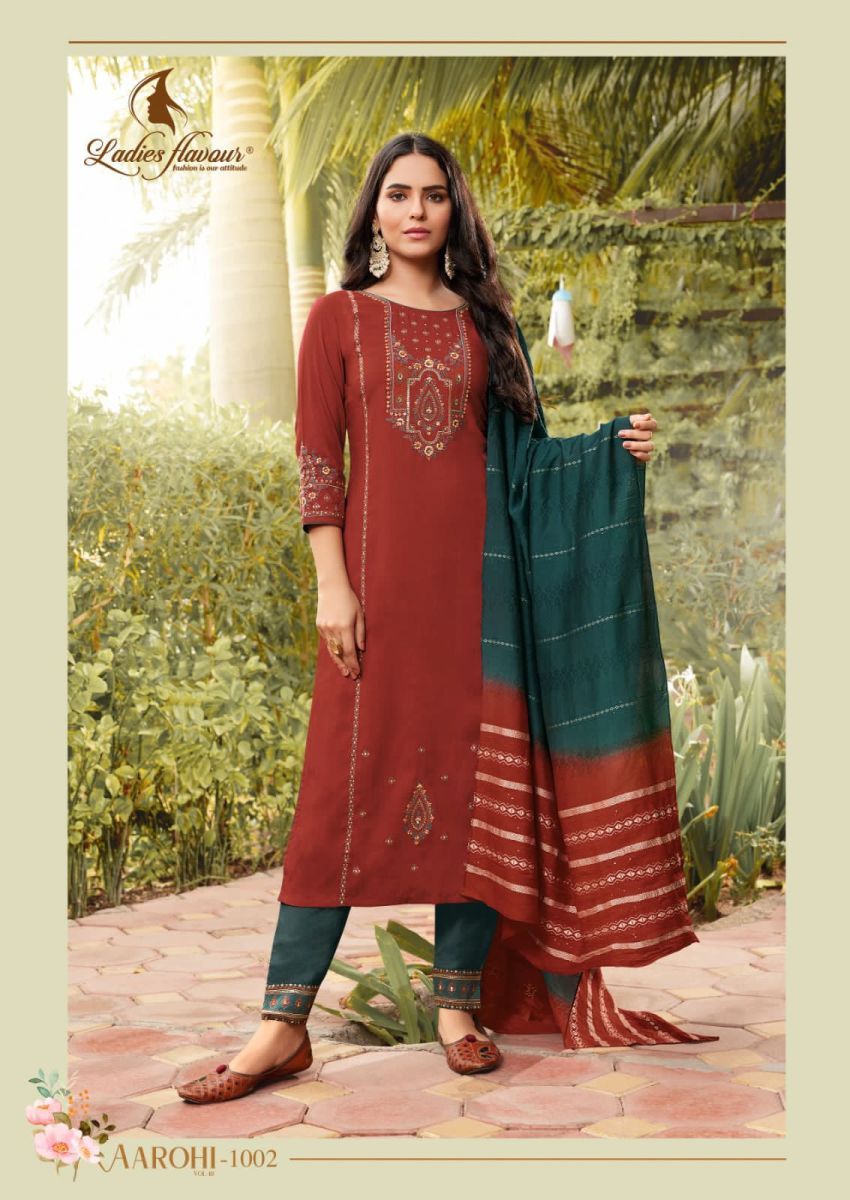 LADIES-FLAVOUR-AAROHI-VOL-10-HEAVY-CHINON-EMBROIDERY-KURTIS-4
