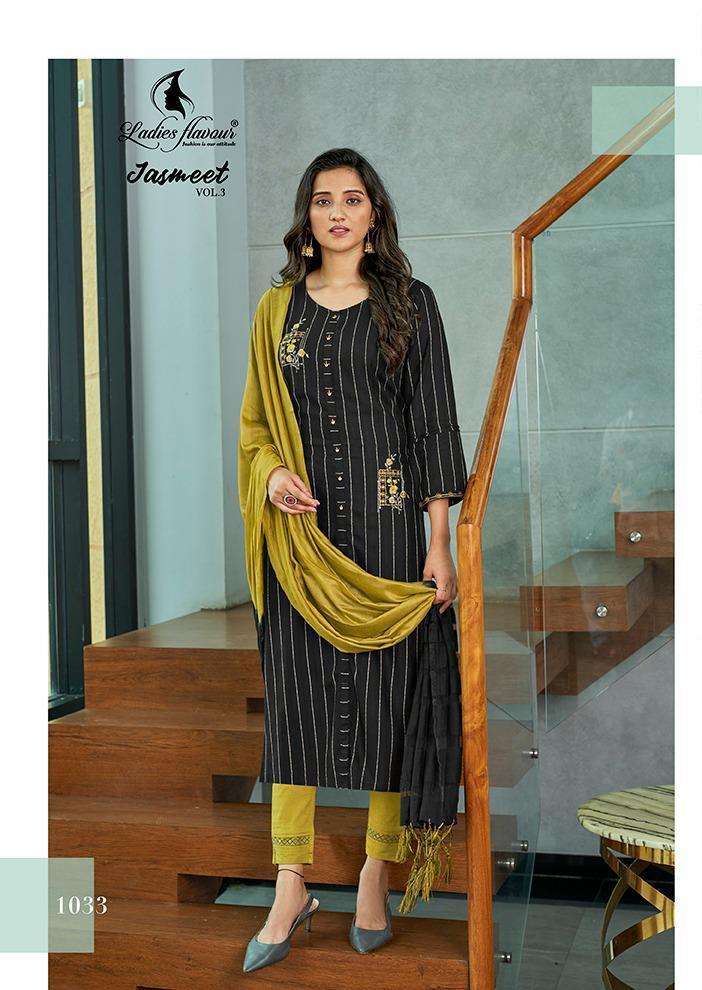 LADIES-FLAVOUR-JASMEET-VOL-3-RAYON-STRIP-KURTI-WHOLESALER-8