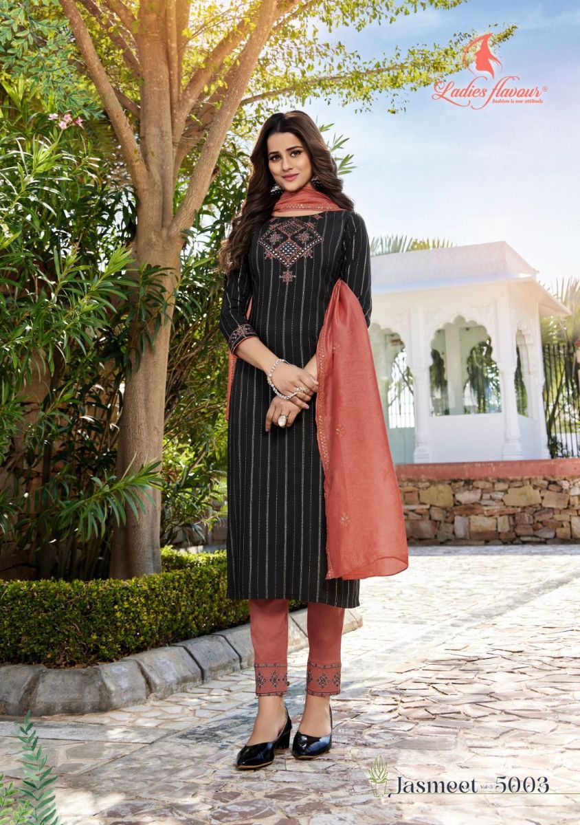 LADIES-FLAVOUR-JASMEET-VOL-5-KURTI-PANT-WITH-DUPATTA-WHOLESALER-SURAT-6