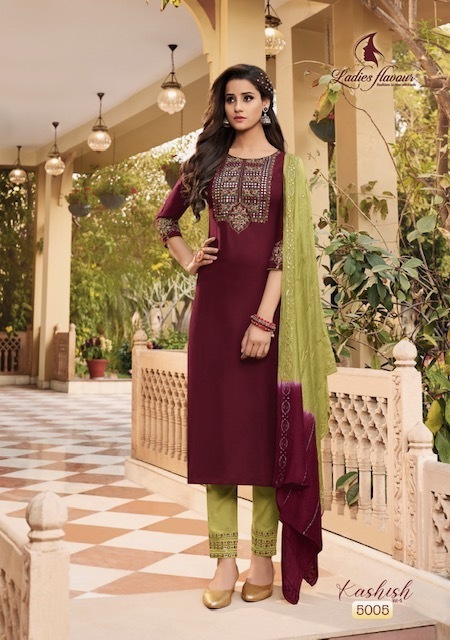 LADIES-FLAVOUR-KASHISH-VOL-5-KURTI-PANT-WITH-DUPATTA-WHOLESALER-SURAT-3