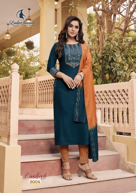 LADIES-FLAVOUR-KASHISH-VOL-5-KURTI-PANT-WITH-DUPATTA-WHOLESALER-SURAT-4