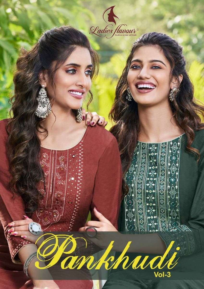 LADIES-FLAVOUR-PANKHUDI-VOL-3-VISCOSE-DAILY-WEAR-KURTIS-CATALOGUE-1