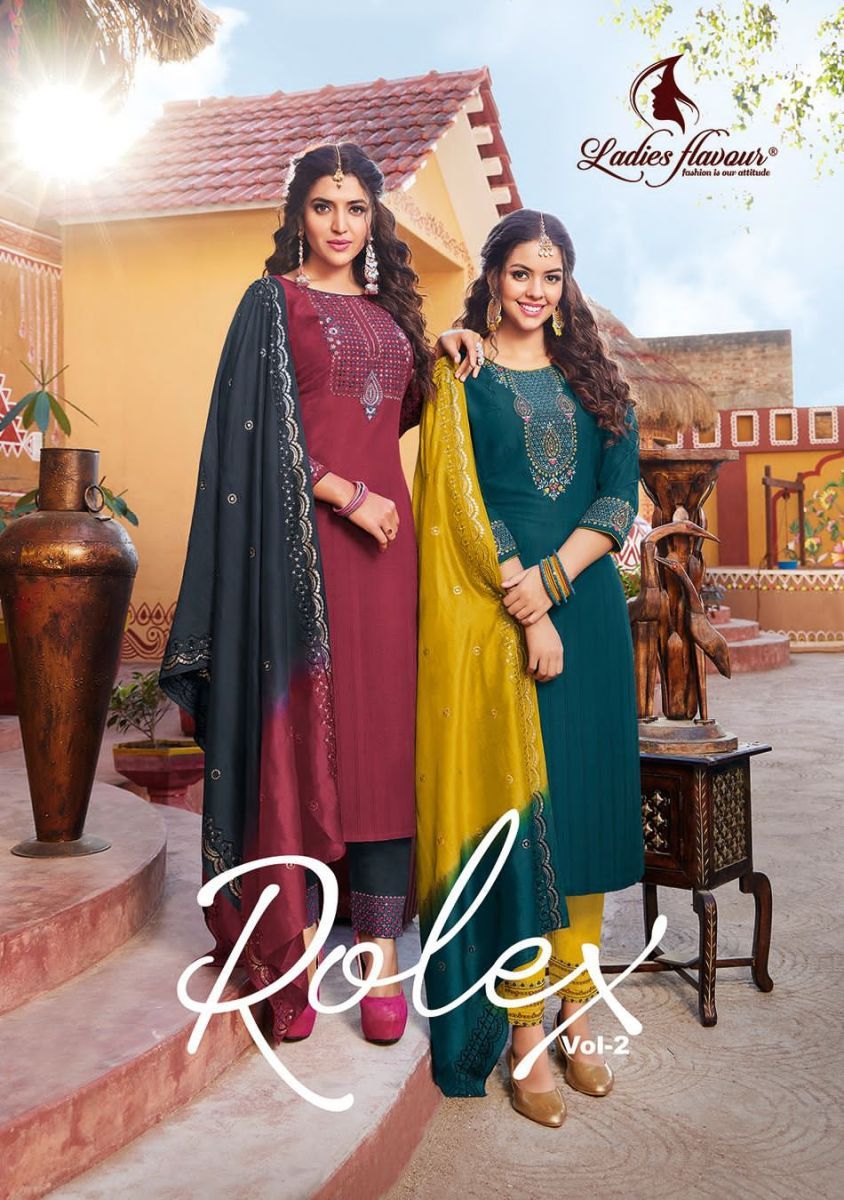 LADIES-FLAVOUR-ROLEX-VOL-2-KURTI-PANT-WITH-DUPATTA-3-PCS-SET-NEW-CATALOGUE-1