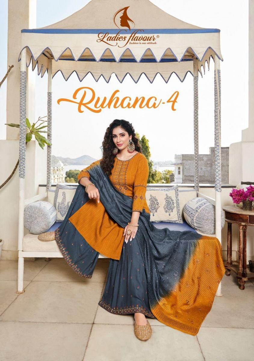 LADIES-FLAVOUR-RUHANA-VOL-4-KURTI-PANT-WITH-DUPATTA-WHOLESALER-SURAT-2