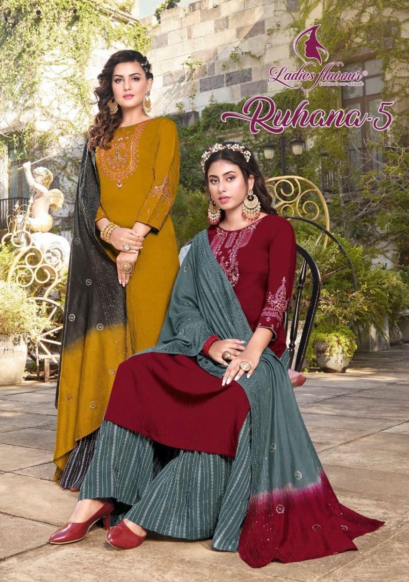 LADIES-FLAVOUR-RUHANA-VOL-5-READYMADE-HEAVY-EMBROIDERY-KURTI-BOTTOM-WITH-DUPATTA-WHOLESALER-10