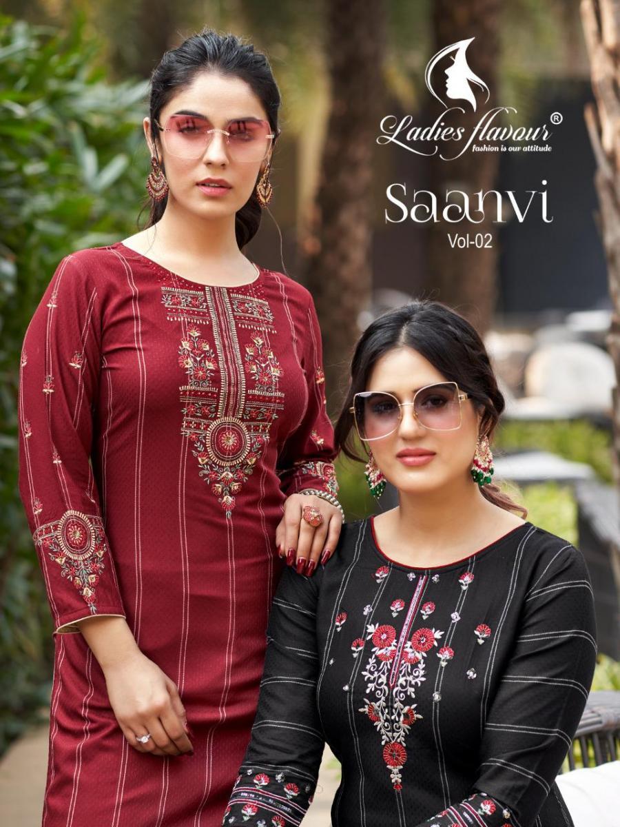 LADIES-FLAVOUR-SAANVI-VOL-2-KURTIS-WITH-BOTTOM-LATEST-CATALOGUE-1