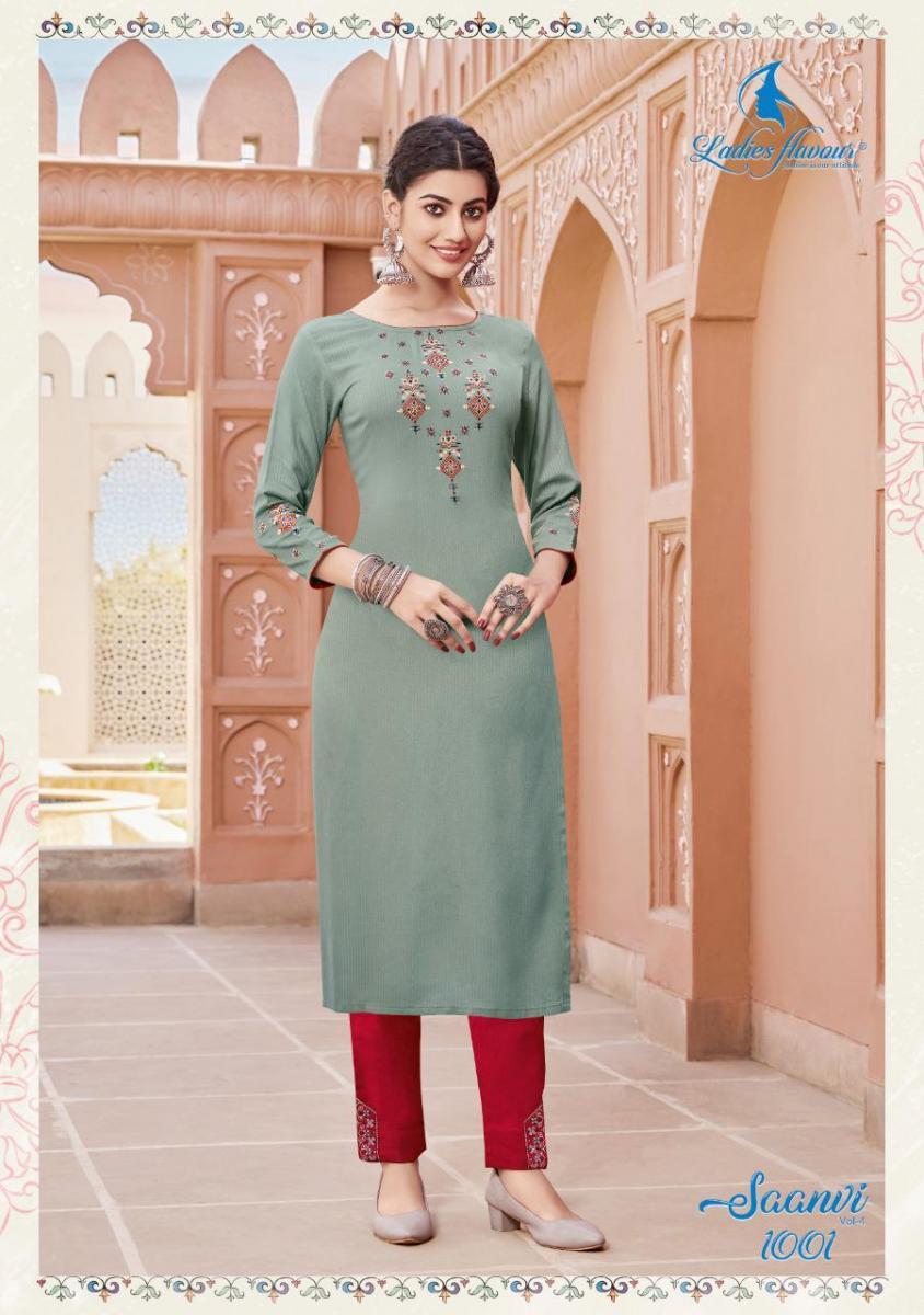 LADIES-FLAVOUR-SAANVI-VOL-4-VISCOSE-EMBROIDERY-KURTI-WITH-PANTS-MANUFACTUR-2