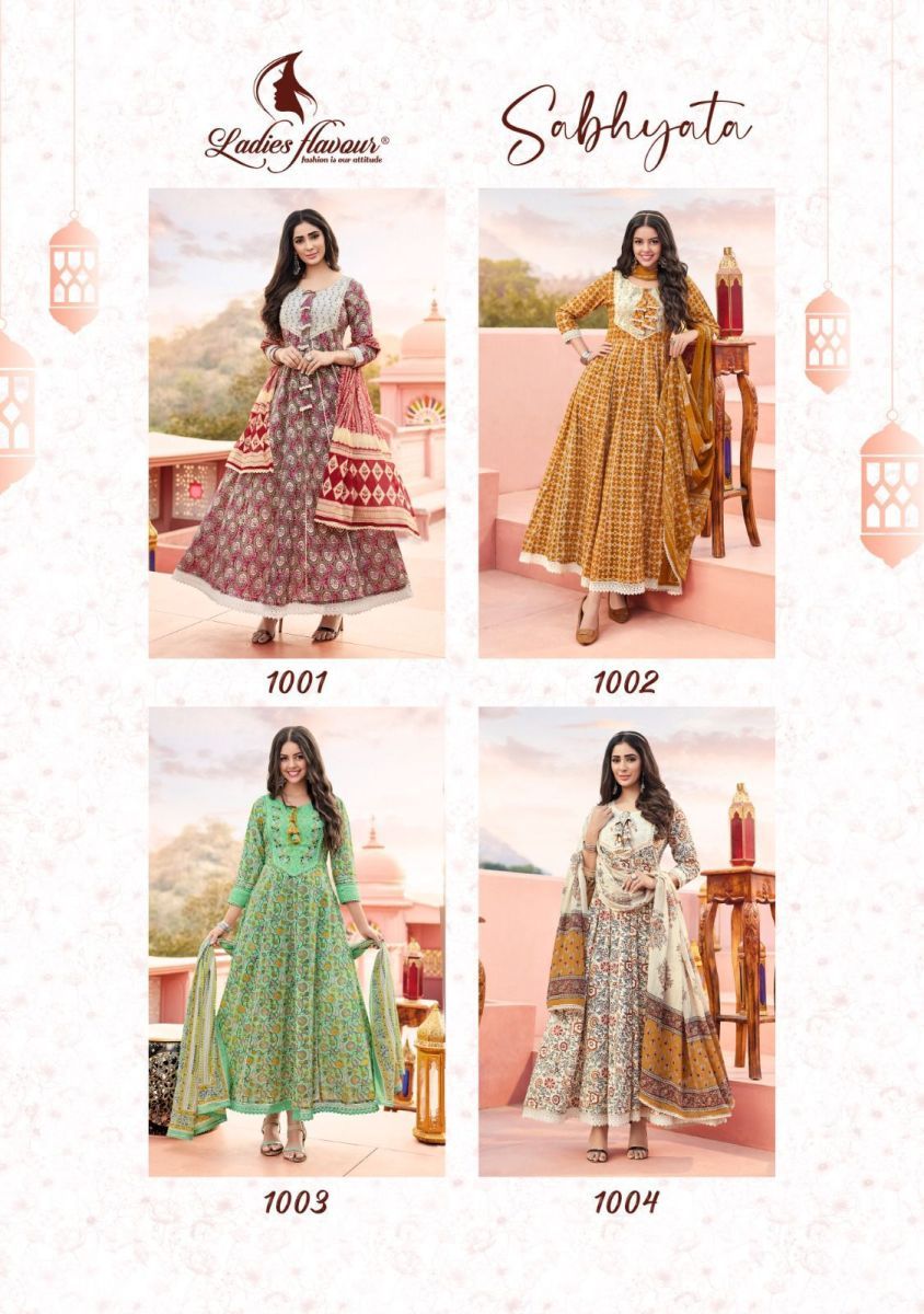 LADIES-FLAVOUR-SABHYATA-COTTON-ANARKALI-GOWN-WITH-DUPATTA-SET-WHOLESALER-5