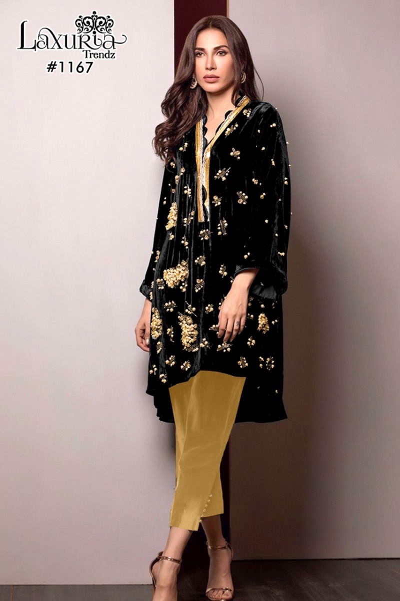 LAXURIA-TRENDZ-D.NO-1167-VELVET-KURTI-WITH-PANT-PAKISTANI-DESIGNER-WHOLESALER-3