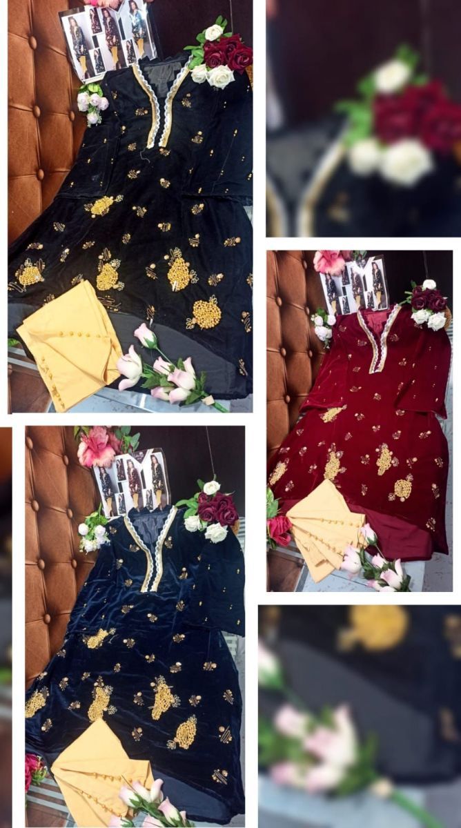 LAXURIA-TRENDZ-D.NO-1167-VELVET-KURTI-WITH-PANT-PAKISTANI-DESIGNER-WHOLESALER-5