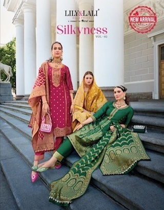 LILY-LALI-SILKYNESS-VOL-2-JACQUARD-READYMADE-KURTI-SUPPLIER-IN-SURAT-1