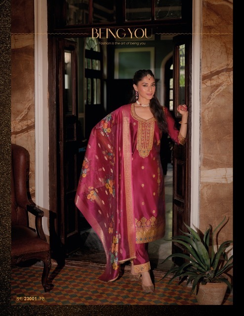 LILY-LALI-SILKYNESS-VOL-3-ORGANZA-JACQUARD-READYMADE-KURTI-1