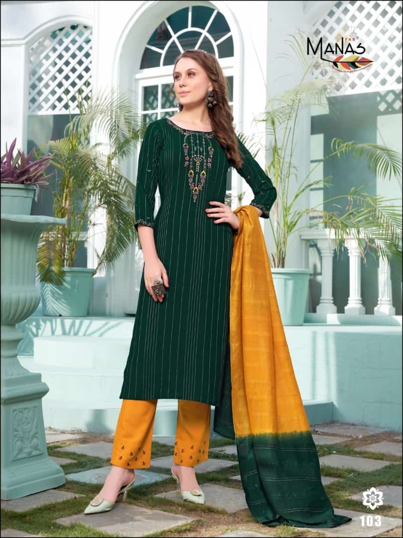 MANAS-FAB-FLORINA-RAYON-KURTI-PANT-WITH-DUPATTA-LATEST-CATALOGUE-4