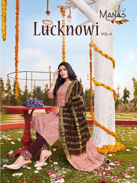 MANAS-FAB-LUCKNOWI-VOL-4-KURTI-PANT-WITH-DUPATTA-AT-WHOLESALER-SURAT-1