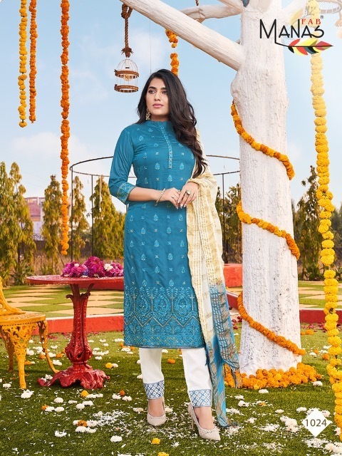 MANAS-FAB-LUCKNOWI-VOL-4-KURTI-PANT-WITH-DUPATTA-AT-WHOLESALER-SURAT-8