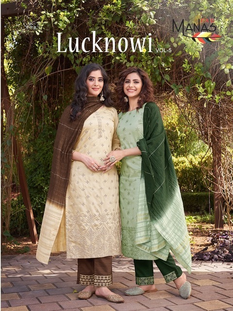 MANAS-FAB-LUCKNOWI-VOL-5-KURTI-PANT-WITH-DUPATTA-LATEST-CATALOGUE-1