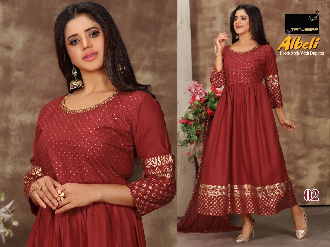 MANJEERA-ALBELI-FROCK-STYLE-WITH-DUPATTA-LATEST-CATALOGUE-1