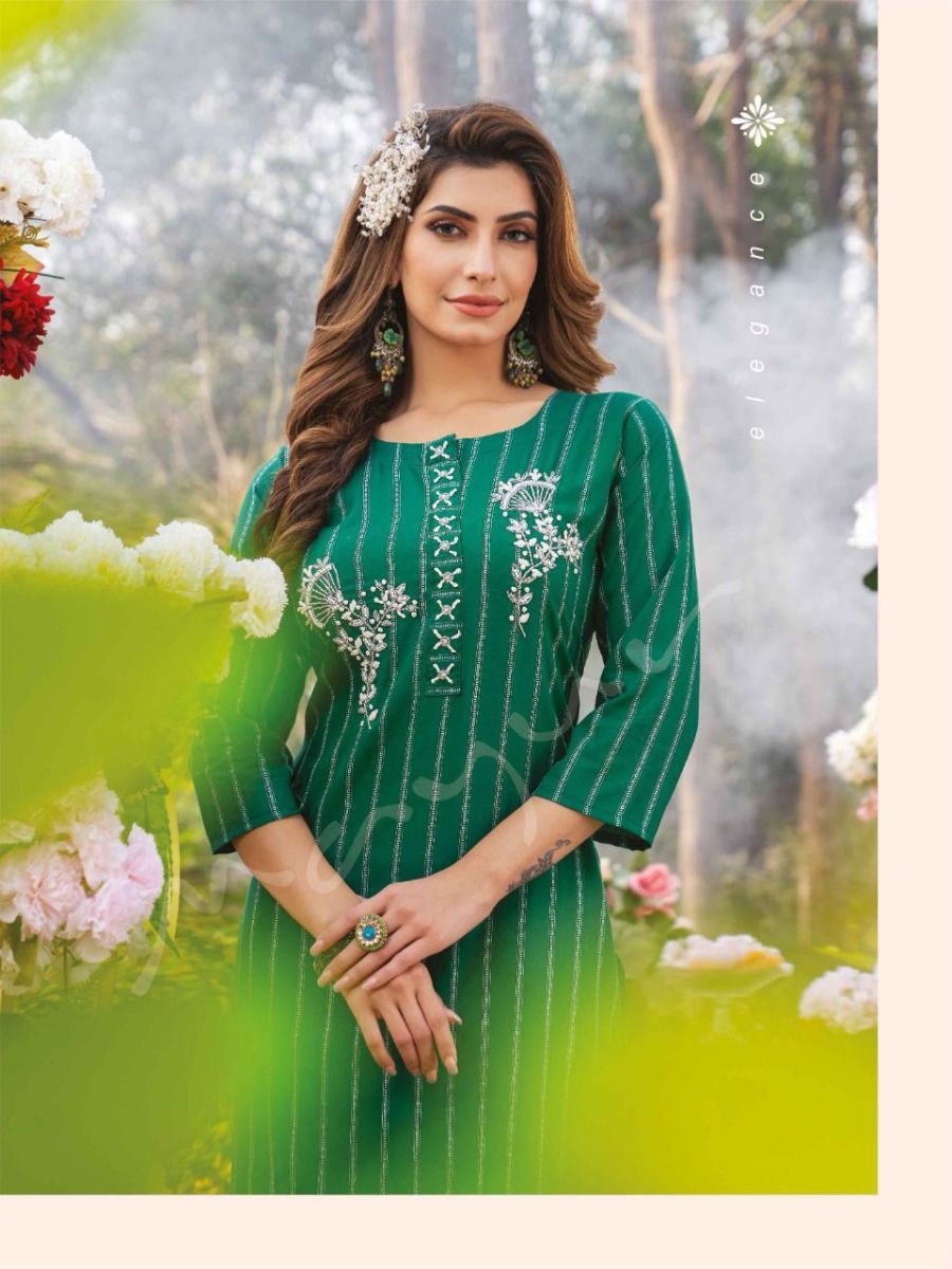 MAYUR-ARMANI-REYON-HANDWORK-FANCY-KURTI-WITH-PANT-WHOLESALER-SURAT-7